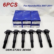 6PCS 27301-3E400 UF558 High Quality Ignition Coil For Hyundaii Santa Fe K-ia Optima Rondo 2.7L V6 27