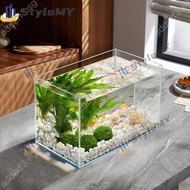 chibaogu.sg Glass Fish Tank Ecological Landscape Fish Tank Set Aquarium