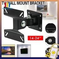 MYRONGMY TV Wall Mount Bracket, 14-24inch Tilt Swivel Monitor Mount Stand Holder, Fixed 180 Degree Rotation Flat Panel TV Frame Support for LCD LED Plasma LCD LED Plasma