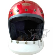 Original Magnum M9 5 Button Helmet with visor Moto Topi ( Candy Red )