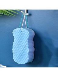 1入組加厚柔軟沐浴海綿,適用於寶寶、小孩和女性沐浴,有效清潔身體污垢