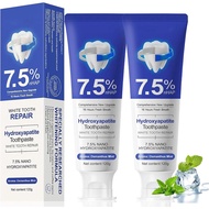 7.5 nHAP Hydroxyapatite Toothpaste - Nano Hydroxyapatite Whiteing Teeth| Fluoride-Free |Natural pepp