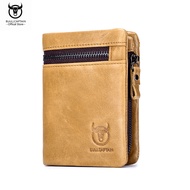 BULLCAPTAIN Genuine Leather Mens Wallet Casual Business Multifunctional RFID Anti-theft Credit Card