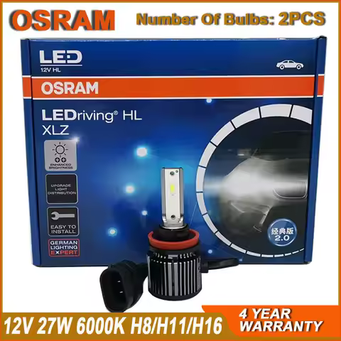 OSRAM H8 H11 H16 LED Headlight Bulbs 12V 54W 6000K Fog Lights Car Lamps With Original CSP Chips Upda