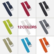 22mm 布紋氟橡膠快拆錶帶, 12個色