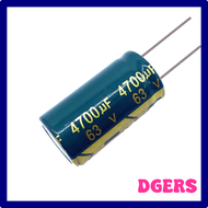 DGERS 10pcs Electrolytic Capacitor 63V4700UF 63V 4700Uf 22X40mm High Frequency Low Esr Aluminum Capacitors BDBER