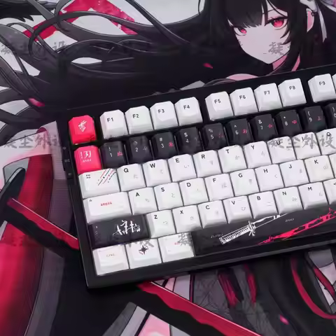 130 Keys Yuki Aim Anime Keycaps Cartoon PBT Keycap Chreey Keycaps Japan Key Cap Dye-sub Mechanical K