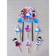 ALICE IN WONDERLAND TOPPER / ALICE IN WONDERLAND CAKE TOPPER / ALICE IN WONDERLAND CAKE TOPPER / HAP