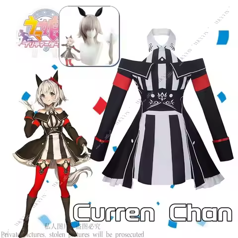 Curren Chan Umamusume: Pretty Derby Anime Game Cosplay Costume Wig Tail Unisex Activity Party Role P