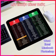 Excel Shortcut Mouse Pad, Formula Mouse Pad Word Excel Photoshop Macbook Corel Autocad