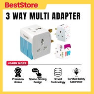 3 Way Adaptor Adapter Plug 3 Pin Socket Plug Extension Socket Multi Plug Socket With Switch Neon Plu