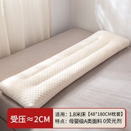 หมอนผ้าฝ้ายถักแกนรองรับคอหมอนคู่ใช้ในบ้าน 15M ปลอกหมอนคู่ 18M หมอนยาว 12