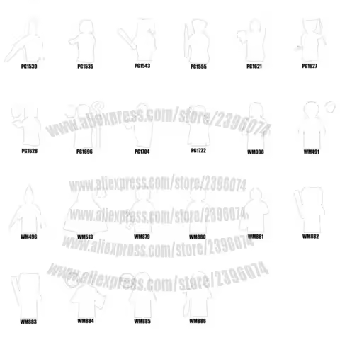 Action Figures Building Blocks PG1628 PG1696 PG1704 PG1722 WM390 Series-019 Best Gift for Boys Girls