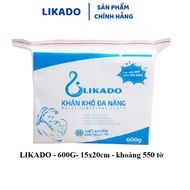 Khăn khô đa năng cho bé LIKADO 600g (15*20) (1 gói)