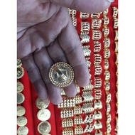 24k gold plated coin ring
