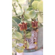 Balinese Beads + Swarovski Crystal earrings