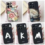 For Motorola Moto G86 Power Phone Case Soft Silicone Back Cover Letters Initials Pattern Casing For 