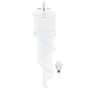 CAHAYA EELIC LHG-205 Transparent acrylic hanging decorative lamp with crystal beads, spiral shape + 