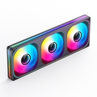 พัดลมคอมพิวเตอร์ควบคุมอุณหภูมิแบบเงียบ 12 ซม. พร้อม RGB Sync