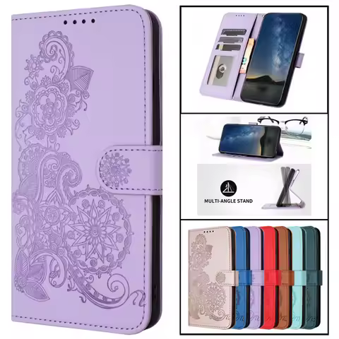 SPARK 10 20 Pro Case Paisley Leather Flip Case For Tecno Spark 20 Pro 20C Wallet Cover For Tecno Spa