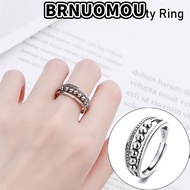 BRNUOMOU Anxiety Ring Anxiety Relief Retro Style Rotatable Open Ring