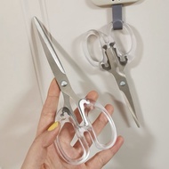 Blue Elephant Paper Scissors Clear Handle Minimalist Size 16cm (6 Inches)Lightweight Easy To Use