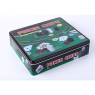 (Model 2025) Poker Tin Box of 300 500 Chips (Poker Chips) With Numbers and High Quality Mat, Importe