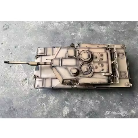 1239MM Henglong 1/8 Scale Full Metal Radio Tank 3918 USA M1A2 Abrams RTR 360 Turret Rotary Barrel Re