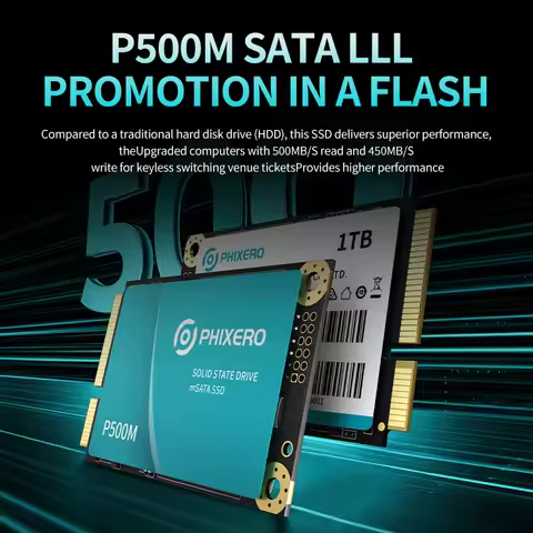 PHIXERO mSATA III SSD Internal Solid State Drive 6Gbps 3D NAND 128GB 256GB HDD 512GB 1TB 2TB SSD for