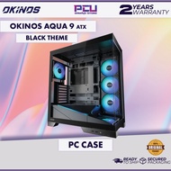 OKINOS AQUA 9 ATX CASING WITH 5 ARGB FANS - BLACK