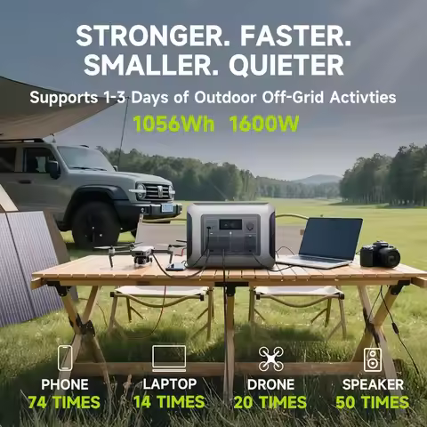 1056Wh LiFePO4 Portable Power Station,1600W Peak 3200W Solar Generator,1Hr Fast Charge, Custom