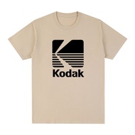 《310》Mens Large T-shirt Kodak Photography Logo Vintage T-Shirt Korea Camera Film Retro Cotton Men T