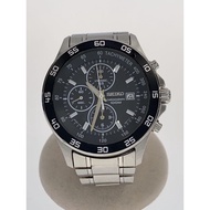 SEIKO mens watches quartz wrist watch analogues stainless BLK SLV SS 7t92-0kd0 Direct from Japan Sec