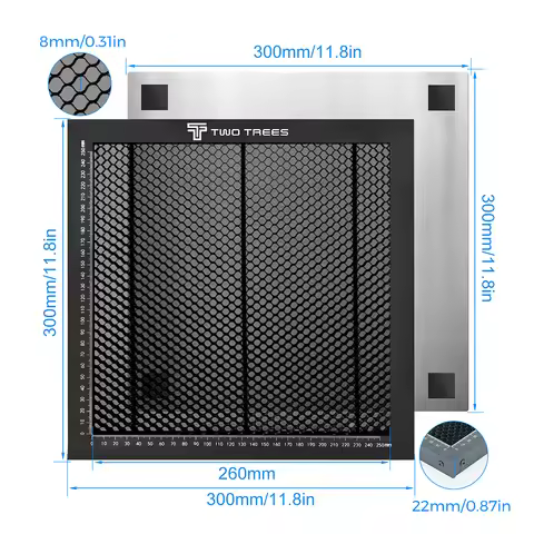 Laser Engraver Honeycomb Working Table Steel Panel Board Platform for TTS-55 Laser Machine Clean Cut