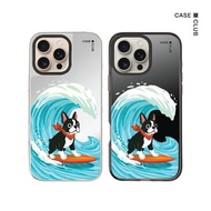 CaseClub Iphone Case Boston Terrier Surf Glass For i17 Pro Max/i17 Pro/i17 Air/i17