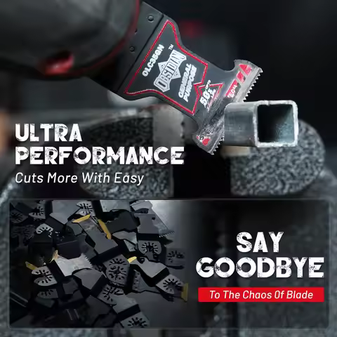 EZARC Obsidian Carbide Oscillating Saw Blade, Quick Release Oscillating Tool Blade for Metal, Nails,