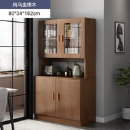 YBB Kitchen Glass Door Kitchen Cabinet: Scandinavian Style Integrated Storage Shelf