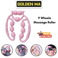9 Wheels Massage Roller Foam Roller Muscle Relaxer Hand Skinny Leg Massage 5 Roller Lean Neck Massag