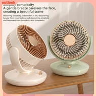 Desktop Fan Portable Table Fan With 3 Geas Adjustable Shaking Head Fan USB Rechargeable Library Outdoor Outlo