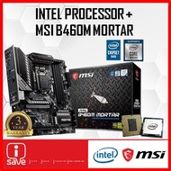MSI B460M MORTAR B460 LGA1200 MOTHERBOARD + Intel 10TH GEN PENTIIUM / CORE I3 / I5 / I7 / I9 / GT710
