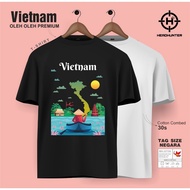 VIETNAM HANOI SOUVENIR T-SHIRT AUTHENTICTAG 30S COTTON MATERIAL PREMIUM GIFT SOUVENIR