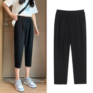 Cropped trousers 七分裤  韩版 胖MM 大码显瘦 哈伦裤 宽松 休闲萝卜 九分裤 Korean version fat MM large size thin Haren pants 