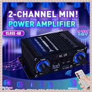 (SPVH) Digital Bluetooth Amplifier 12V Home Car 2 Channel HIFI Sound Speaker FM Rrceiver Mini Audio 