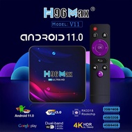 (Preinstall 10000 IPTV Channels Movies) H96MAX 4G RAM 64G ROM Smart Android TVBox 5GWIFI 6K Bluetooth Android 11.0