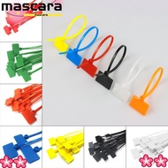 MARA 100pcs Cable Tag Strapping Tape Tag Labels Markers Mesh Wire Marker Colorful Tag