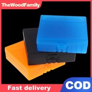 TheWoodFamily 100 Rounds Storage Box For 9mm Rifle  Ammunition Bullets Case Holder Flip-Top Hinge-To