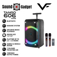 Vinnfier Tango 606 WMB 12" Bass Bluetooth Karaoke Speaker LED Party Lights AUX, USB, Micro SD Card, 