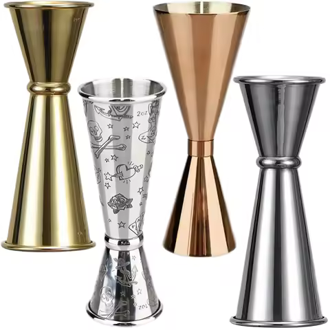 Japanese-Style Cocktail Jigger Creative Engraving Measuring Cup Stainless Steel Cocktail Jiggers Bar