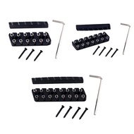 [trdfdv] 6/7/8 String Headless Guitar Bridge & Slotted Camel Nut for Guitar Accs
