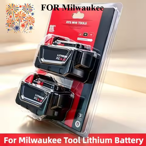 For Milwaukee Original M18 18V 5Ah 6Ah 8Ah Li-ion Battery 48-11-1880, Fit All M18 Tools with Stable